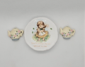 Magnet Paula's Cherished Sentiment Mini Plate and 2 Miniature Magnet Teapots