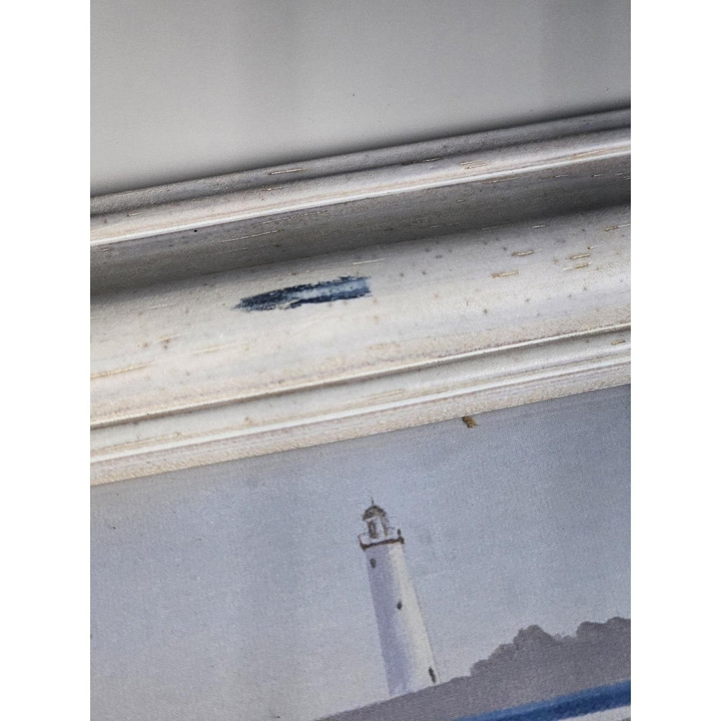 Jacqueline Penney Coastal Shorebirds Lighthouse Framed Art Signed