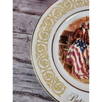 Vintage 1973 Avon Betsy Ross Plate Enoch Wedgwood England Gold Trim 9"