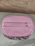 Hello Kitty Pink Cosmetic Case – Sanrio Travel Makeup Bag with Zipper & Charm