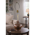 Vintage Hammered Copper Table Lamp 25" Rustic Mid Century Base