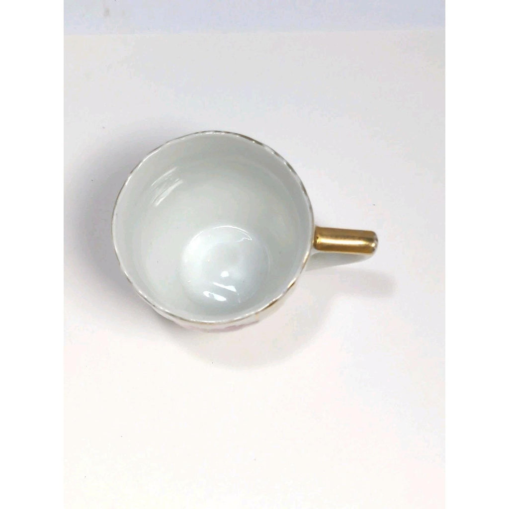 Ucagco Mini Tea Cup Occupied Japan Floral Gold Trim