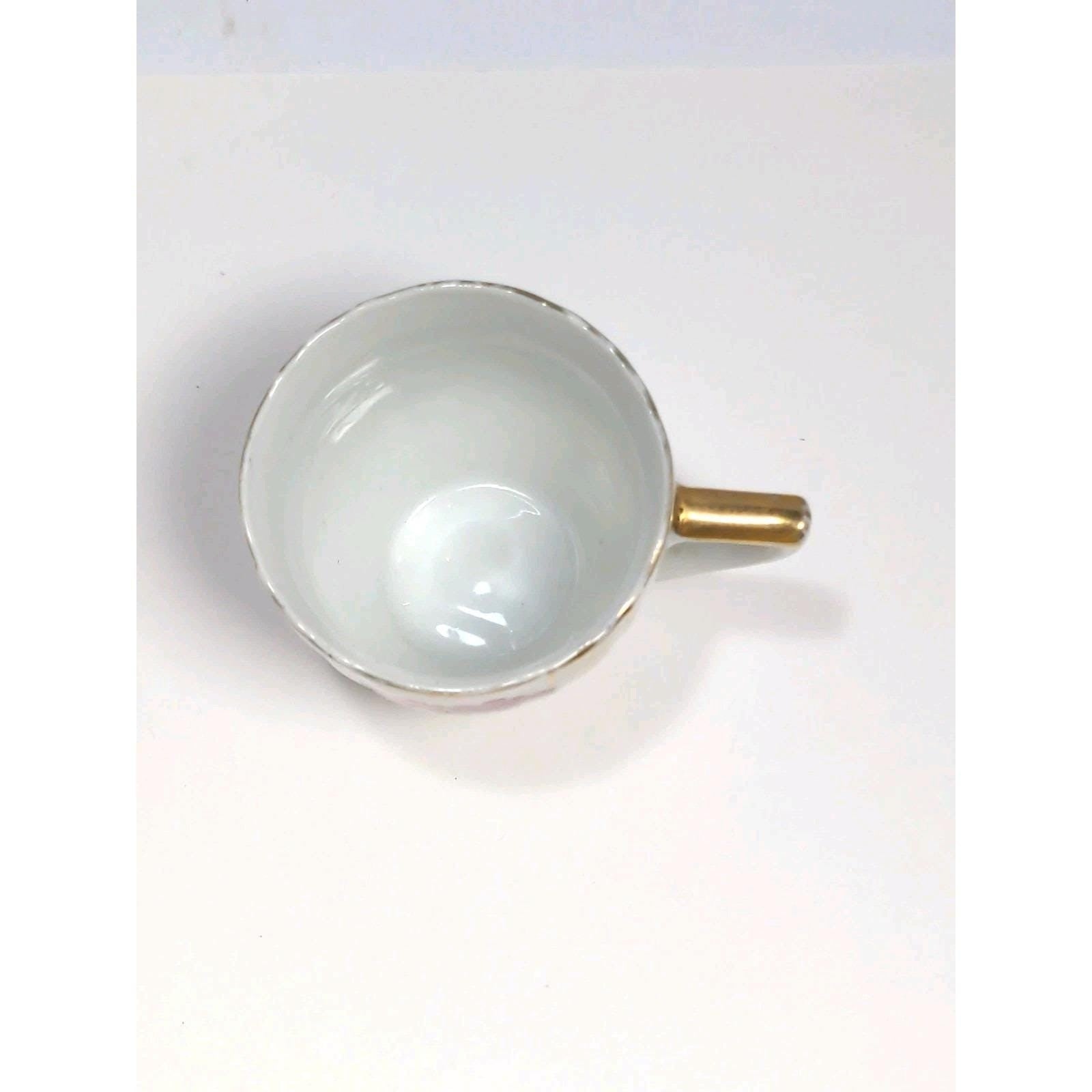 Ucagco Mini Tea Cup Occupied Japan Floral Gold Trim