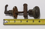 Antique Bronze Door Knob & Latch Set – 19th Century Architectural Hardware