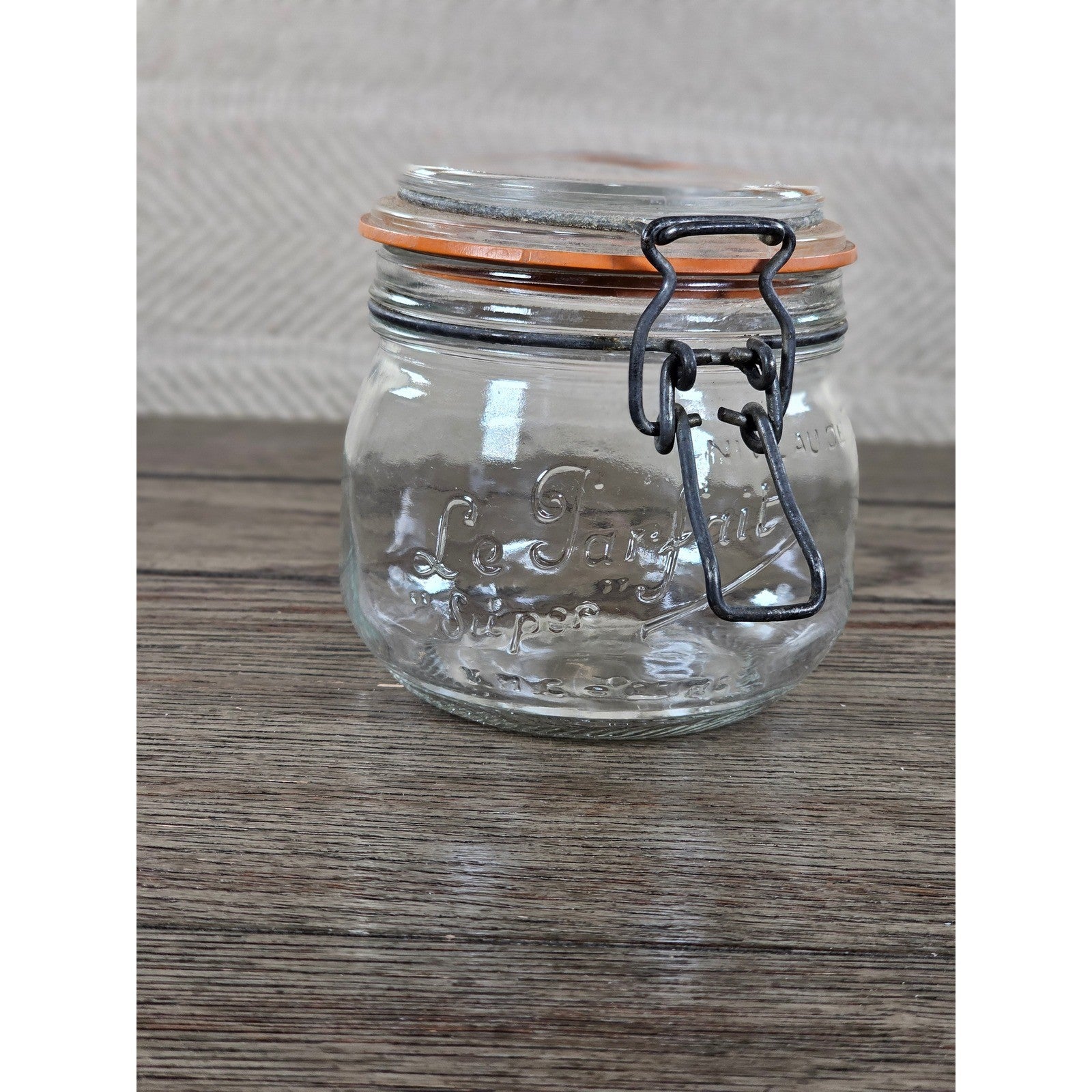 Vintage Le Parfait 0.5L Clamp Lid Glass Jar Made in France