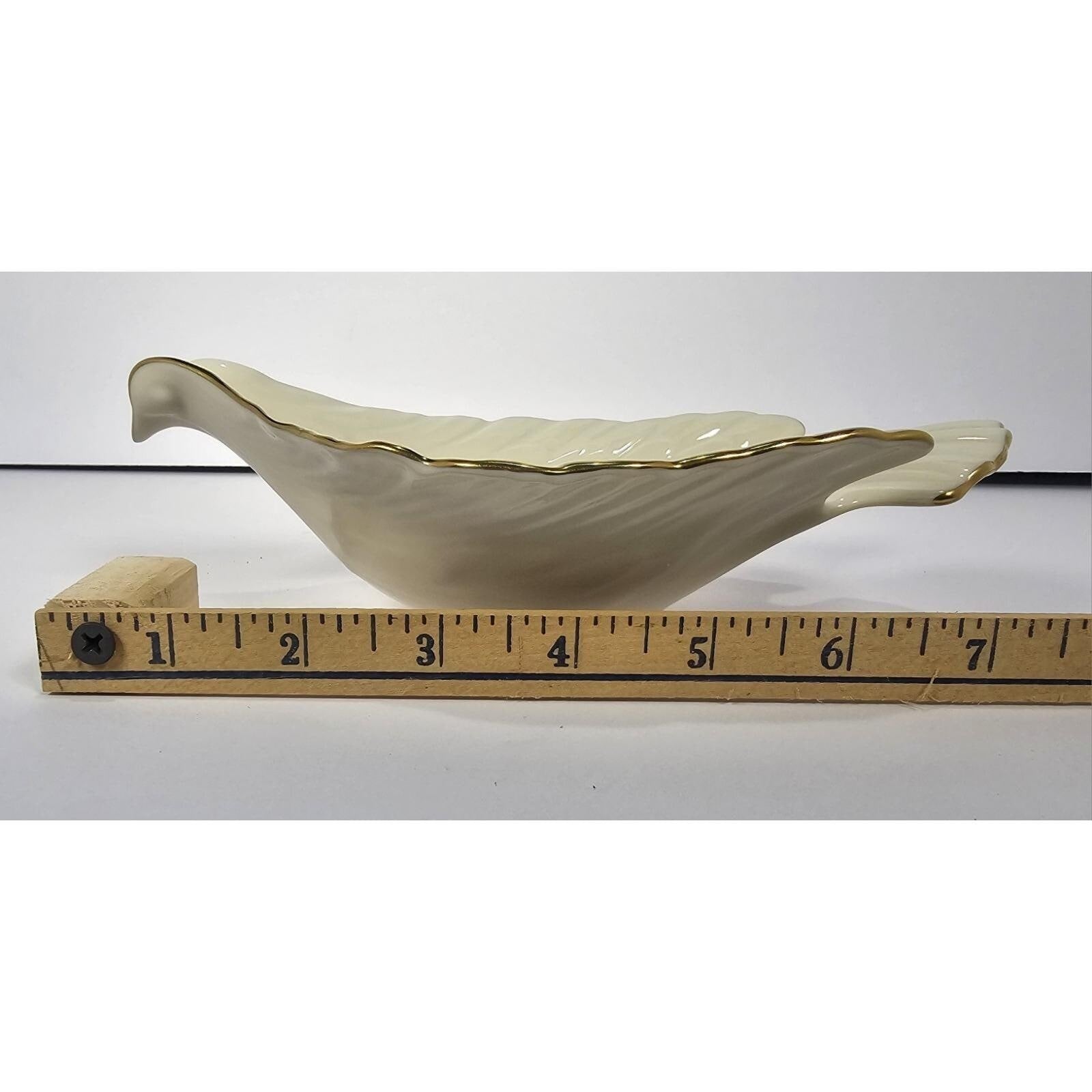 Vintage Lenox Dove Candy Dish Cream China Gold Trim