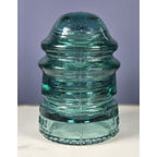 Vintage Hemingray No 12 Glass Insulator Aqua Blue 1893 Patent