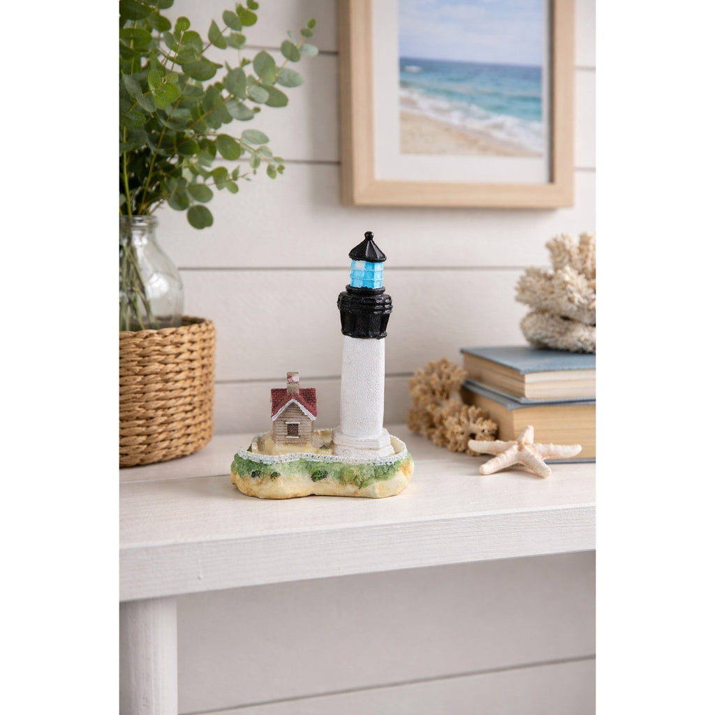 Resin Lighthouse Figurine Coastal Decor Mini Lighthouse Nautical Accent