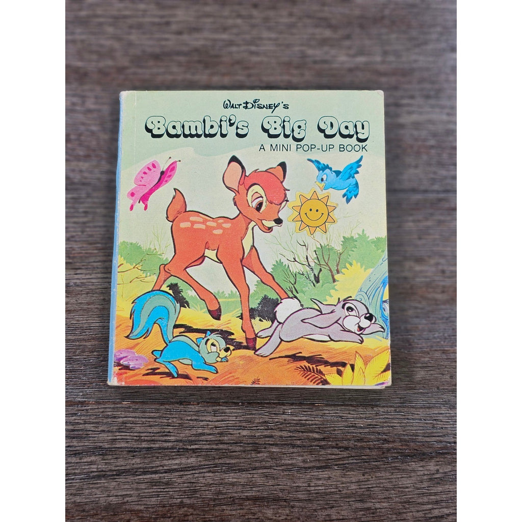 Vintage 1977 Bambi's Big Day Mini Pop Up Book Disney Kids