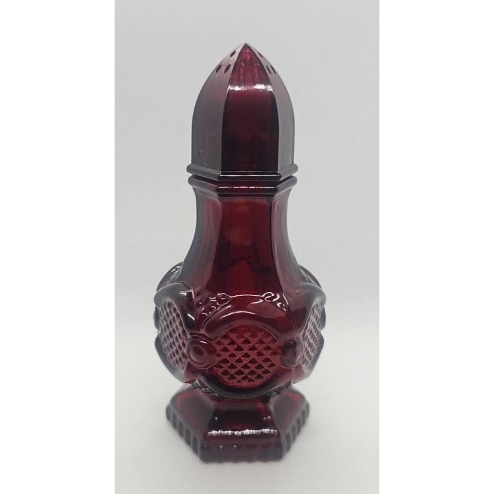 Avon Cape Cod Ruby Red Glass Shaker Bottle Vintage