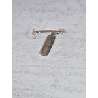 Vintage Sterling Silver Script Drop Earrings Dangle Pair