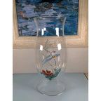 Vintage Hand Blown Glass Hurricane Globe 11.5" Colonial Candle Shade