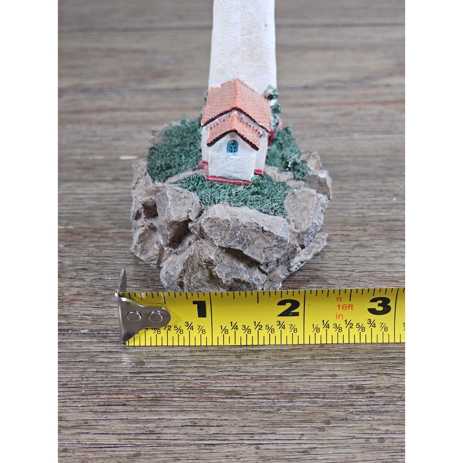 Miniature Lighthouse Figurine Hollow Resin Coastal Decor 4 Inch Nautical