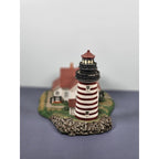 Vintage Danbury Mint West Quoddy Head Lighthouse Figurine
