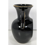 Art of Chokin Dolphin Mini Vase Black Gold Japan 5" Vintage
