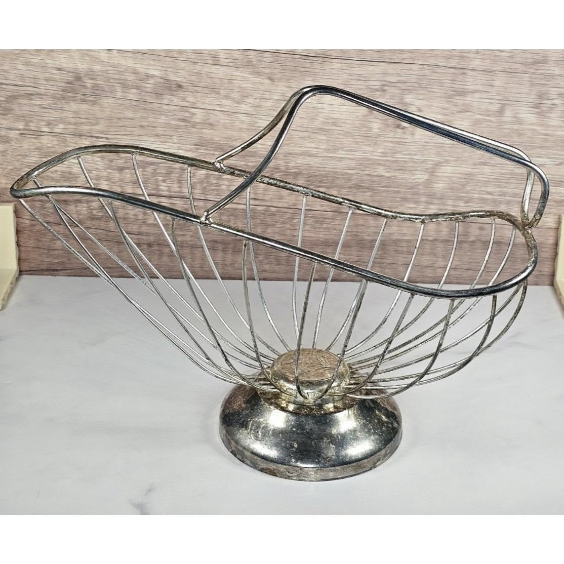 Vintage Silverplate Wire Wine Bottle Holder | Elegant Bar Decor