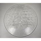 Vintage Crystal Christmas Tree Platter 12.75" Italy Holiday Serving Tray