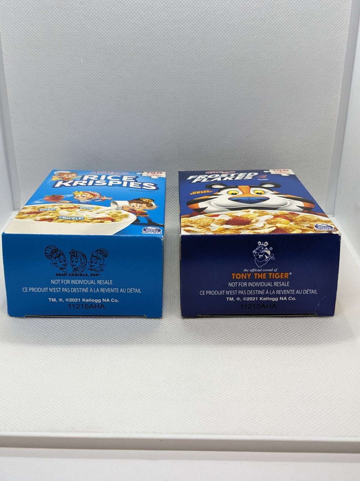 Lot of 2 Kelloggs Cereal Mini Box Puzzles Frosted Flakes & Rice Krispies 100 pcs