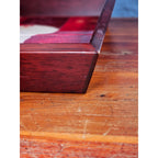 Vintage Tile Art Chef Serving Tray Wine Theme Wooden Handles