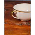 Theodore Haviland New York White Porcelain Teacup with Gold Trim