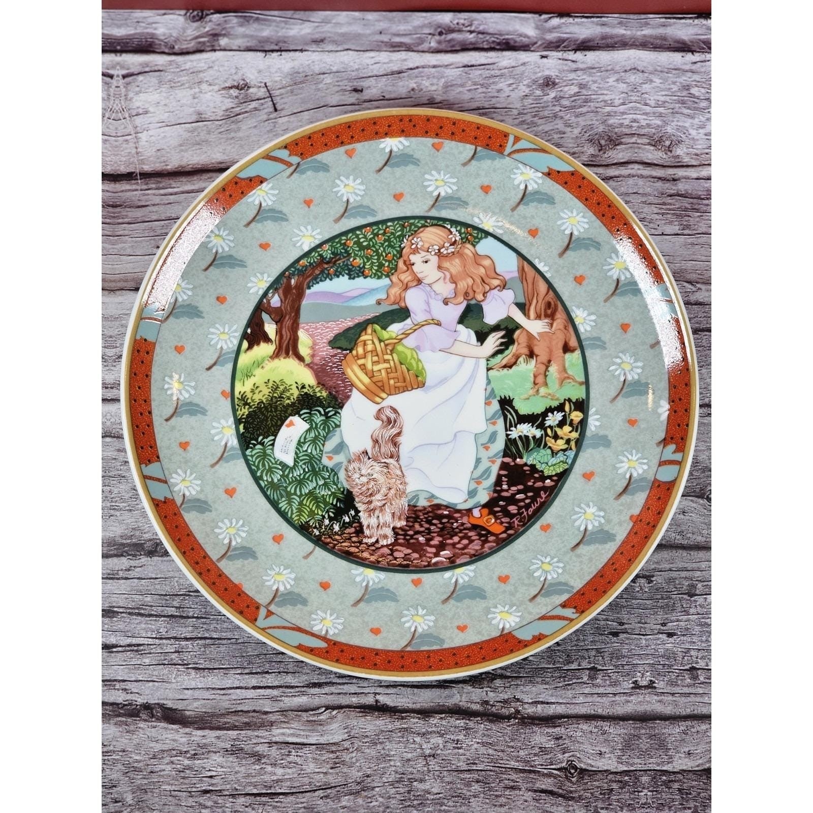 Vintage Heinrich Germany A Tisket A Tasket Plate Once Upon A Rhyme