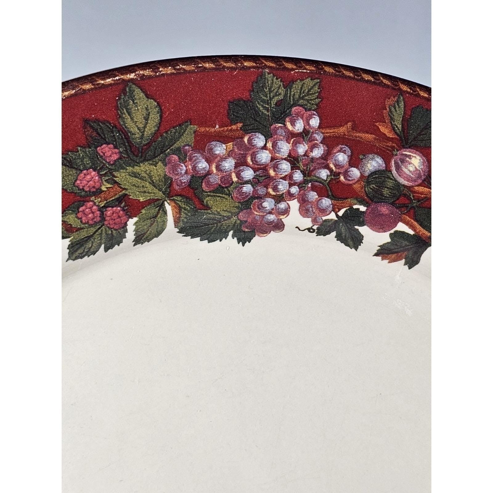 Raymond Waites Cornucopia Dinner Plate 10.5 Inch Fruit Design