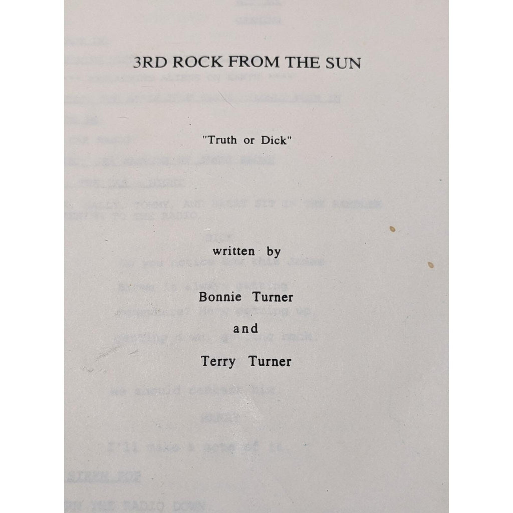 Vintage 3rd Rock from the Sun Script First Draft 1995 TV Memorabilia