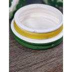 Vintage Grape Leaf Canisters with Lids – Set of 2 – Green Ceramic
