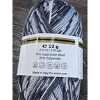 Sock It To Me Harlequin Gray Sock Yarn Wool Nylon Italy 230 Yards
