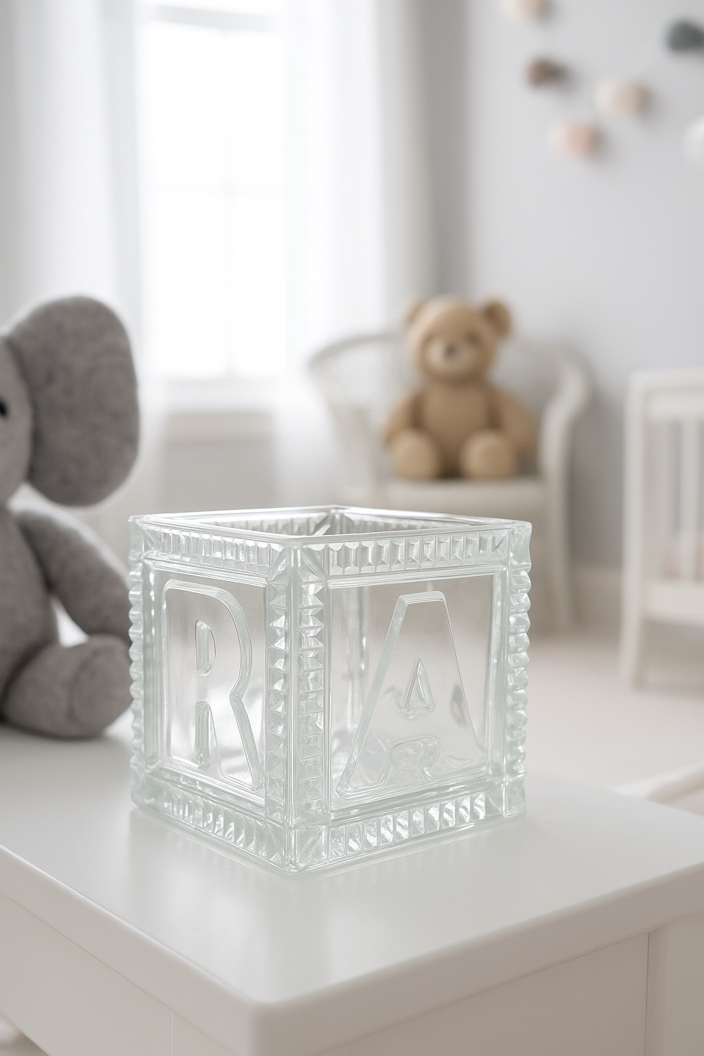 Clear Mikasa Crystal Baby Memories Box – Vintage Mikasa Leaded Crystal Keepsake