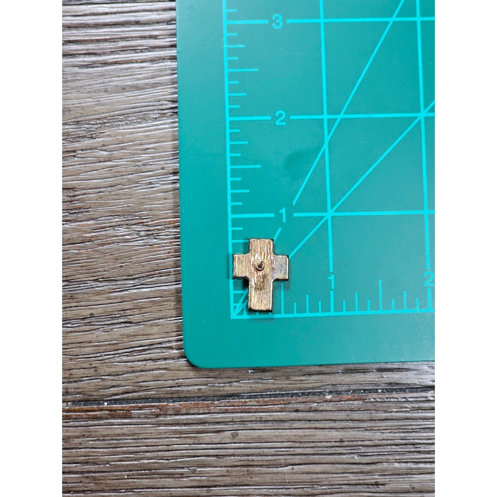 Vintage Gold Tone Cross Stud Earrings Rhinestone Christian Jewelry