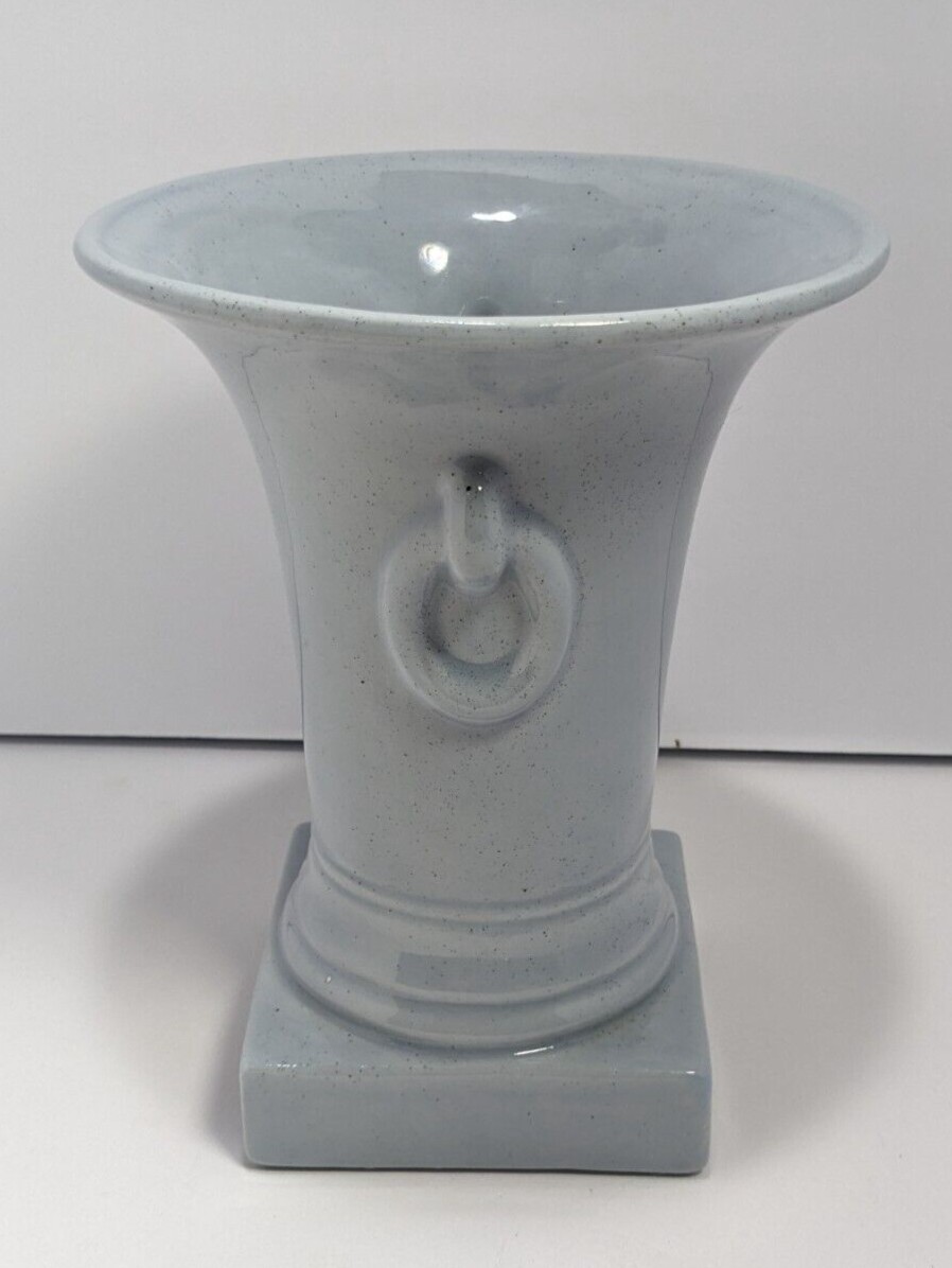 Vintage Pale Blue-Gray Urn-Style Vase Unmarked Ceramic Piece