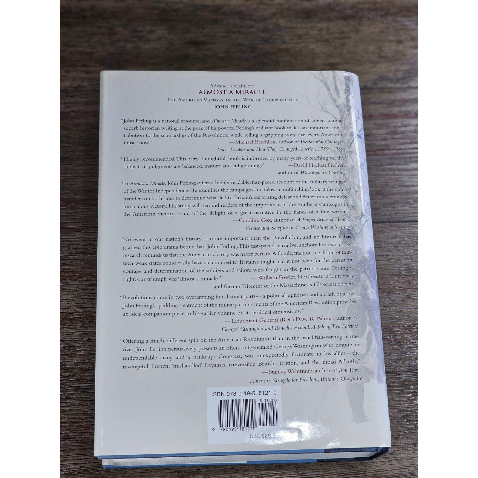 Almost a Miracle John Ferling HC War of Independence History