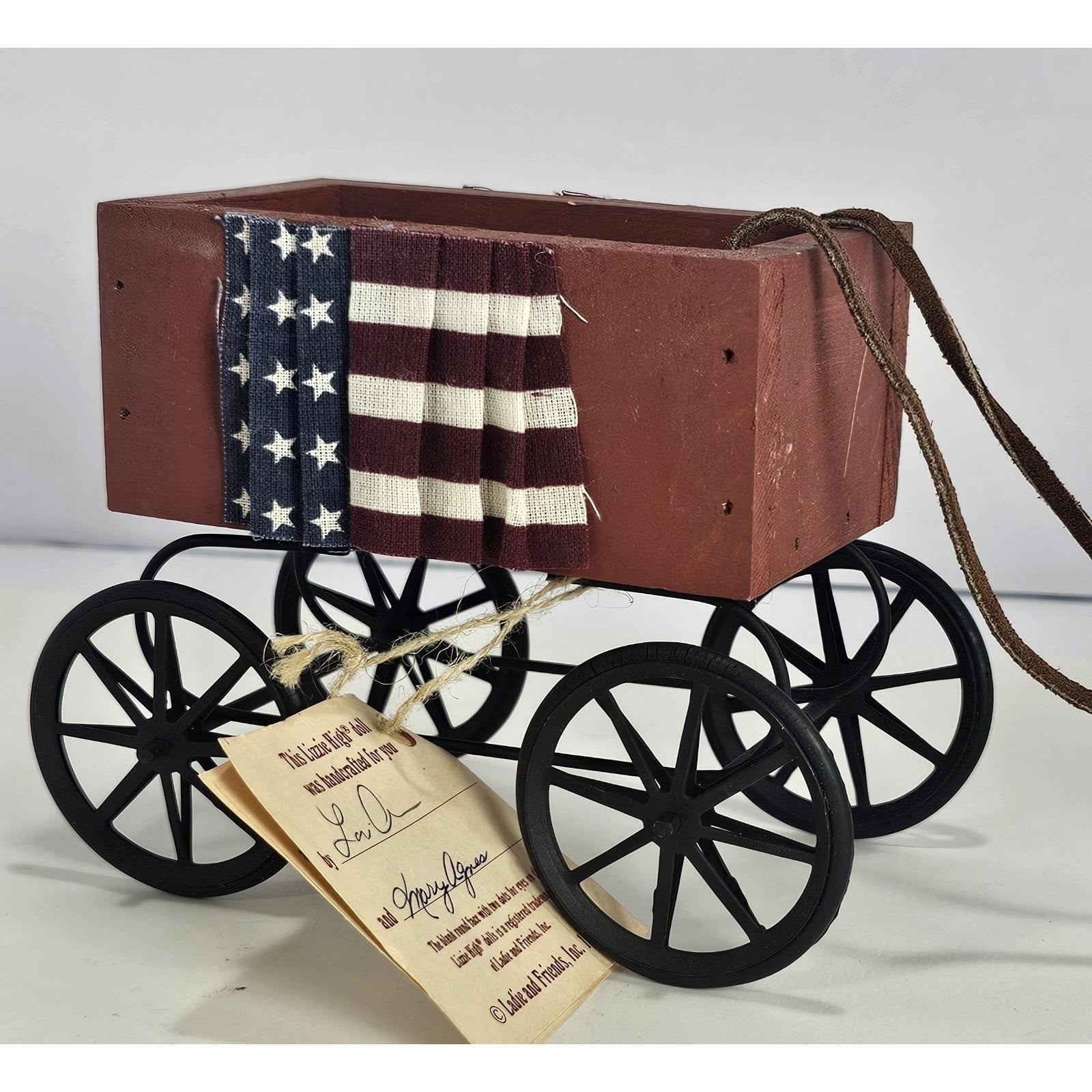 Lizzie High The Little Ones Wagon Dog Set Fourth of July Vintage