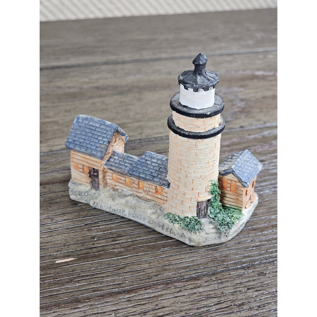 Montauk Point Lighthouse Resin Figurine Mini Coastal Nautical Decor