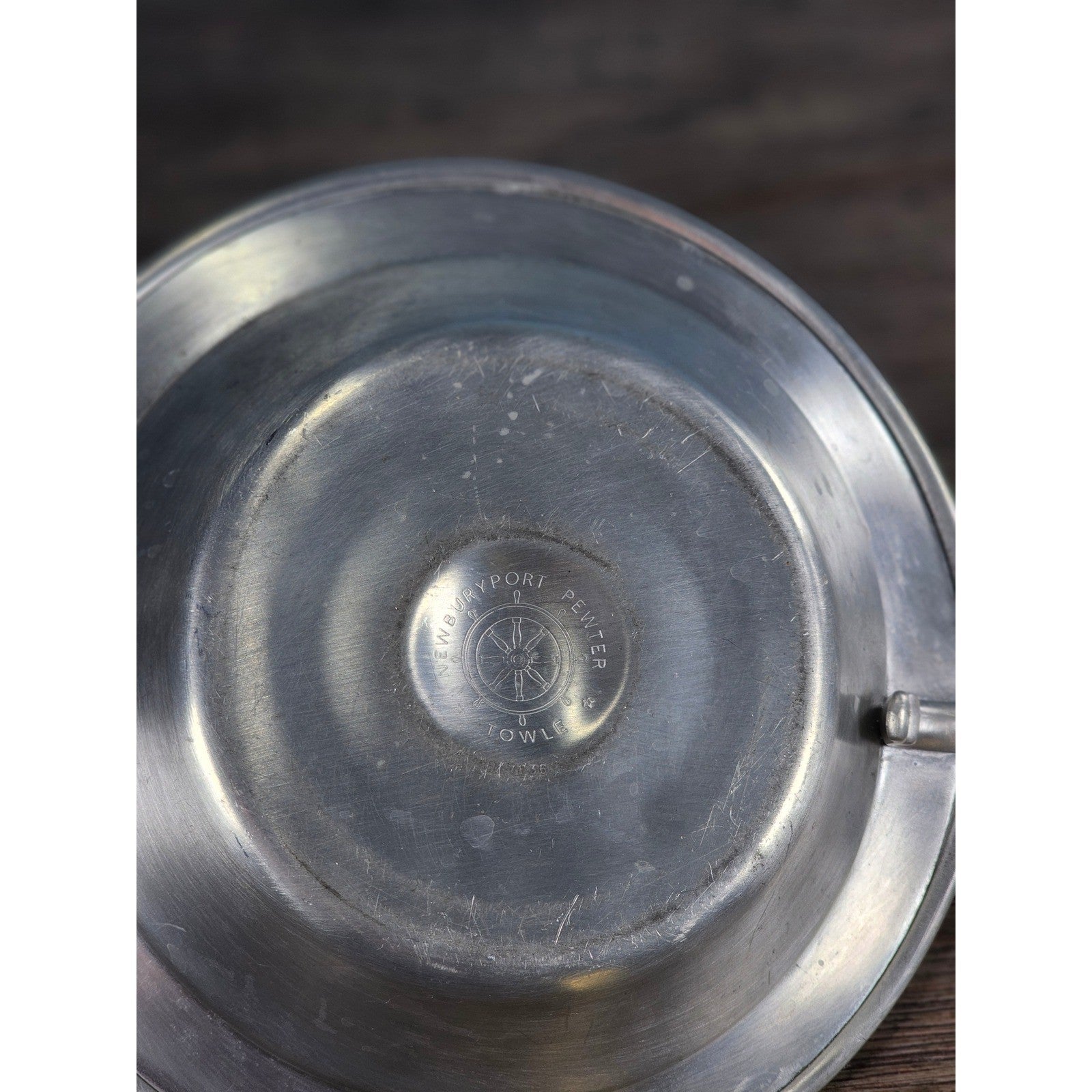 Vintage Newport Pewter Chamberstick Candle Holder by Towle