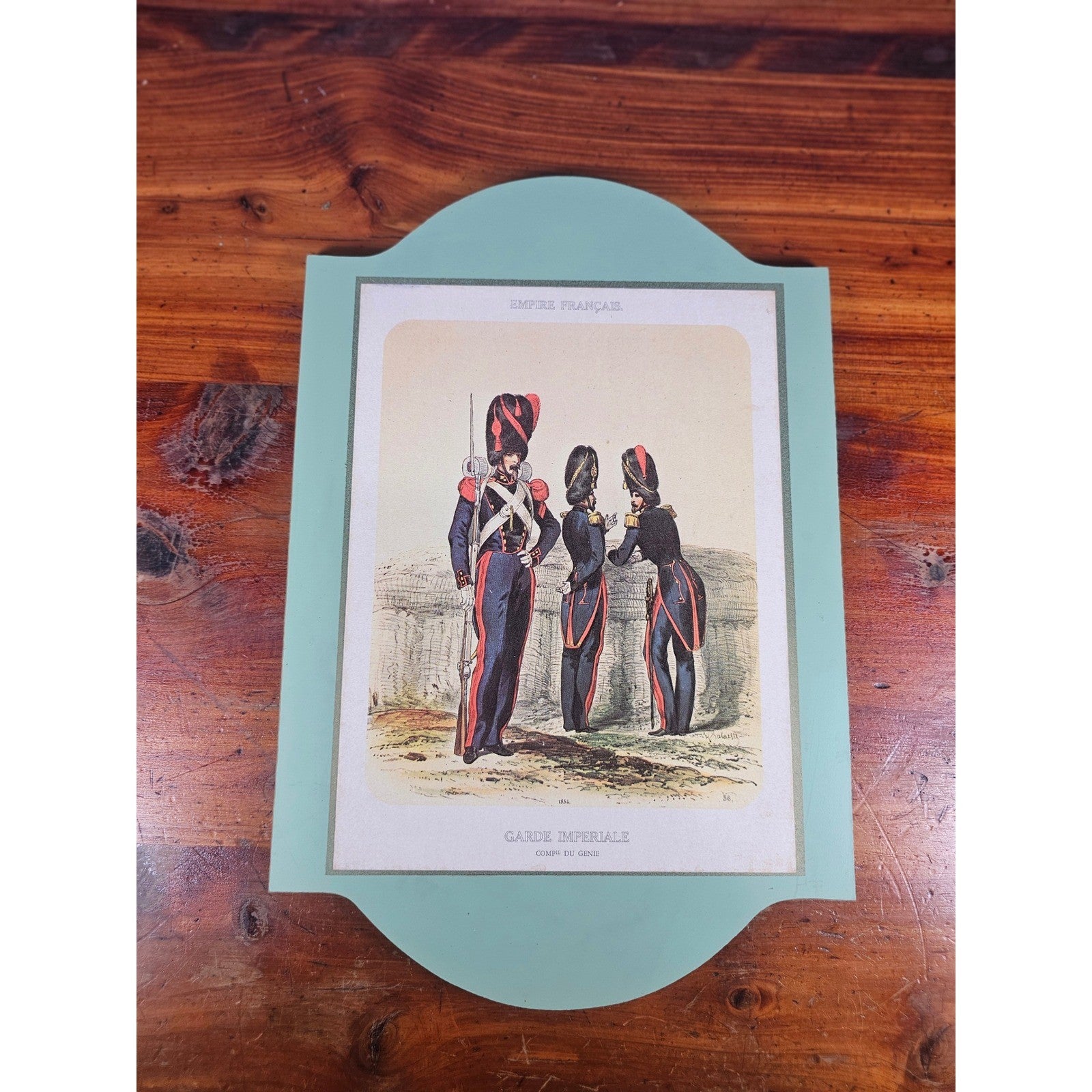 Vintage French Imperial Guard Wall Plaque Garde Imperiale 11.5 x 8