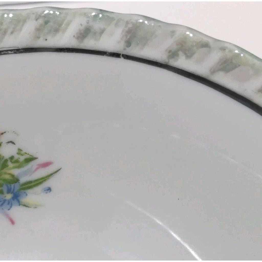 Vintage Yamatsu Japan Floral Porcelain Bowl Scalloped