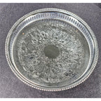Vintage Irvinware Silver Plated Serving Tray 13" Engraved USA