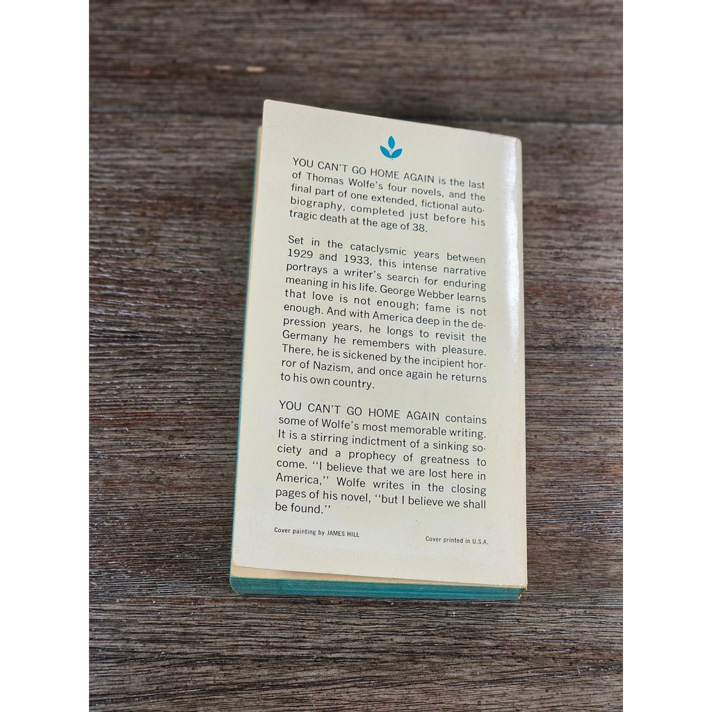 You Can't Go Home Again Thomas Wolfe 1962 Dell Laurel PB