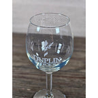 Duplin Winery Wine Glass 7" Tall Etched Stemmed Goblet