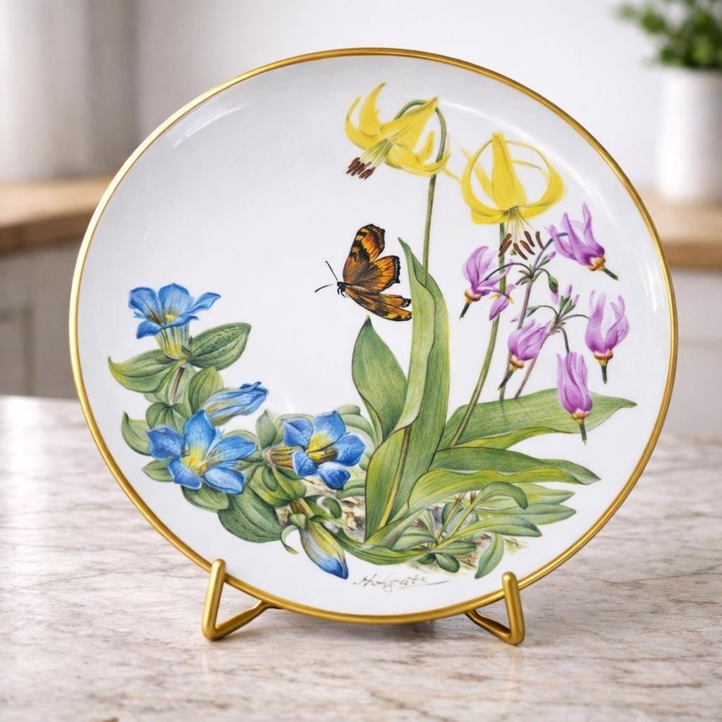 Franklin Mint Rocky Mountain Wildflowers Plate 1978 Porcelain