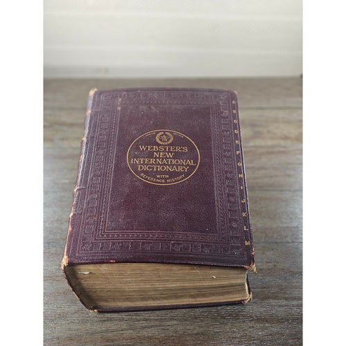 1930 Webster's New International Dictionary Leather Merriam
