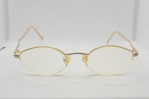 Essence Essentials 2008 Gold/Silver Woman Eyeglasses Half-Rim 48 21 140mm w/case