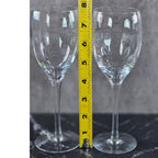 Vintage Crystal Fantasy Ribbed Water Goblets Set of 2 Glasses 7.5