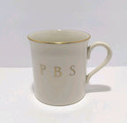 PBS Coffee Mug White With Gold Trim by Lenox – Classic Porcelain USA