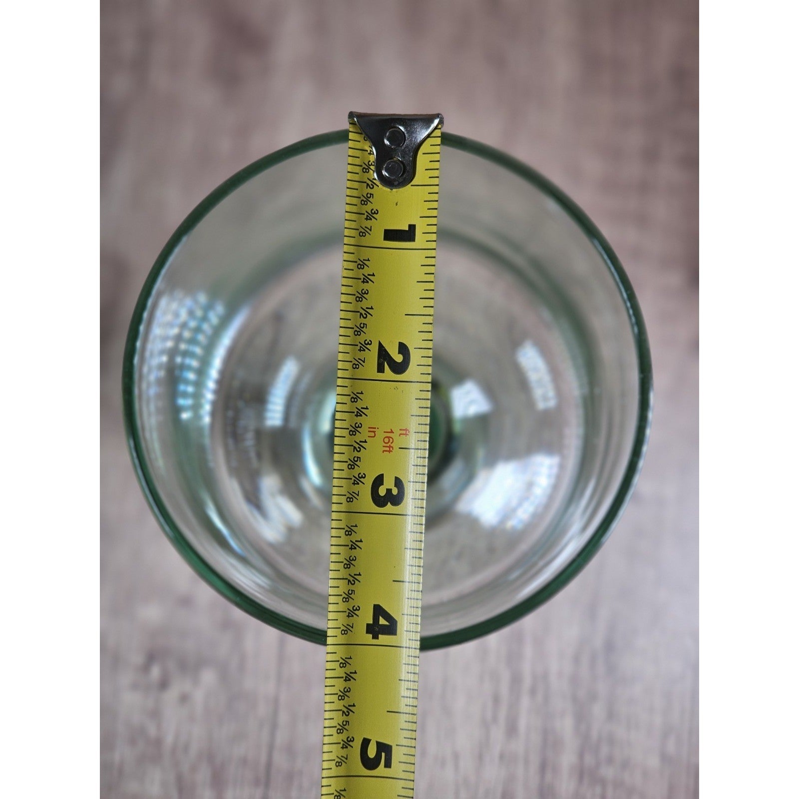 Vintage Clear Glass Hurricane Candle Holder Pedestal Vase 9.5" x 4"