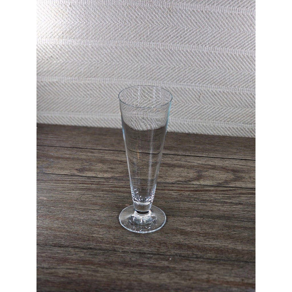 Vintage Clear Pilsner Glass 9" Tall Stemmed Beer Glass