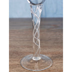 Vintage Twisted Stem Champagne Flutes Set of 2 Clear Glass 9.5 Inch