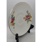 Vintage Clare Bone China Saucer Floral Gold Rim England 5.5